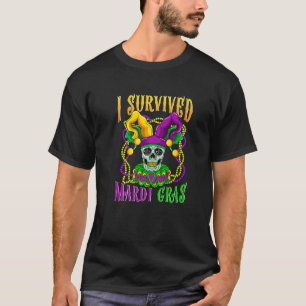 T-shirt Crâne Mardi Gras Jester Casquette Skeleton J'ai s