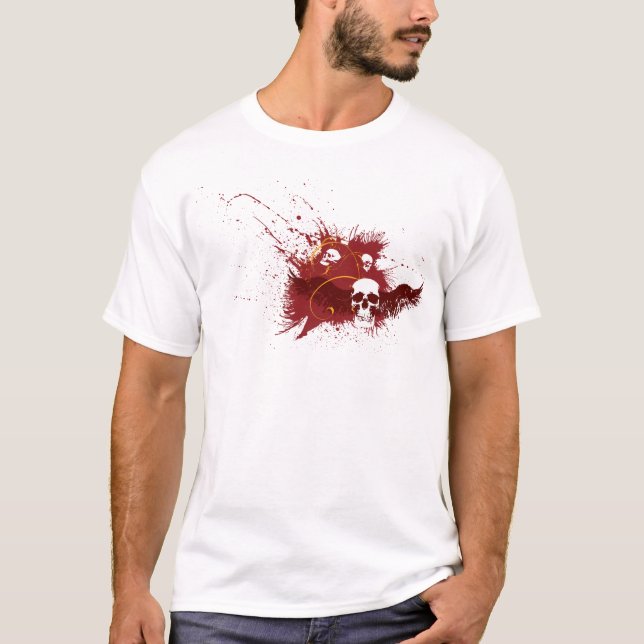 T-shirt crâne marron (Devant)