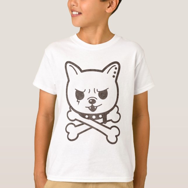 T-shirt Crâne mignon de chiot de balancier (Devant)