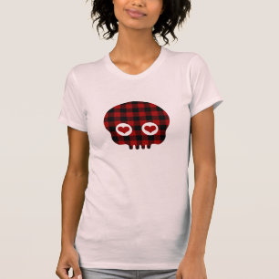 T-shirt Crâne mignon de plaid de Buffalo