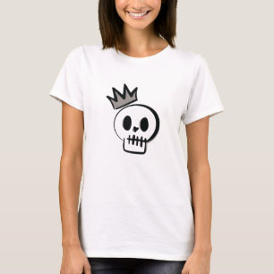 T-shirt Crâne minimal avec couronne - Halloween Cool