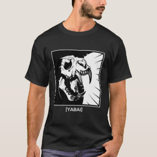 T-shirt Crâne minimaliste japonais de chat Yabai
