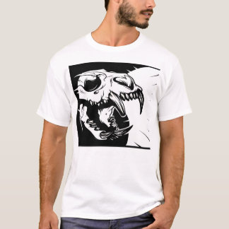 T-shirt Crâne minimaliste japonaise à manches longues T