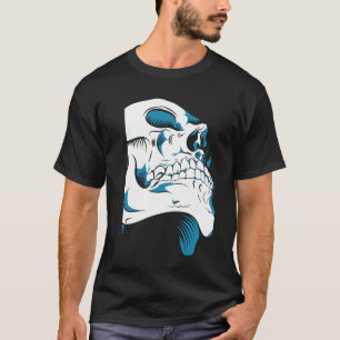T-shirt Crâne moderne Art noir Illustration tendance