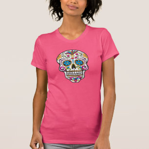 T-shirt Crâne moderne coloré à la mode, pièce en t de