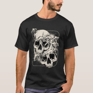 T-shirt Crâne Morel Champignons Mycologue Goth Champignons