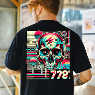 T-shirt Crâne Neon Grunge