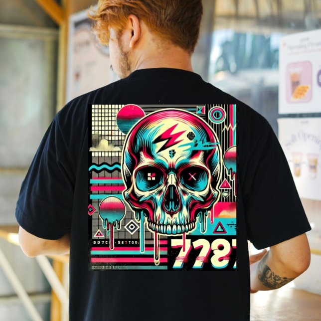 T-shirt Crâne Neon Grunge (Créateur téléchargé)