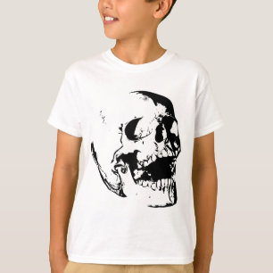 T-shirt Crâne noir blanc