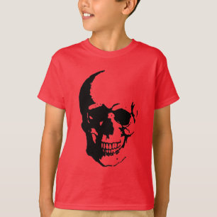T-shirt Crâne - Noir & Blanc Métal Imaginaire Art