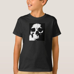 T-shirt Crâne noir et blanc