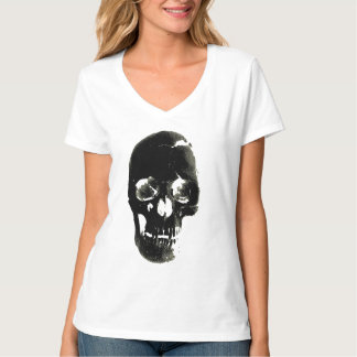 T-shirt Crâne noir - Image négative