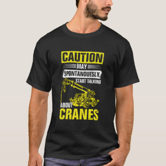 T-shirt Crane Operators Heavy Equipt Operators Flag Cranes