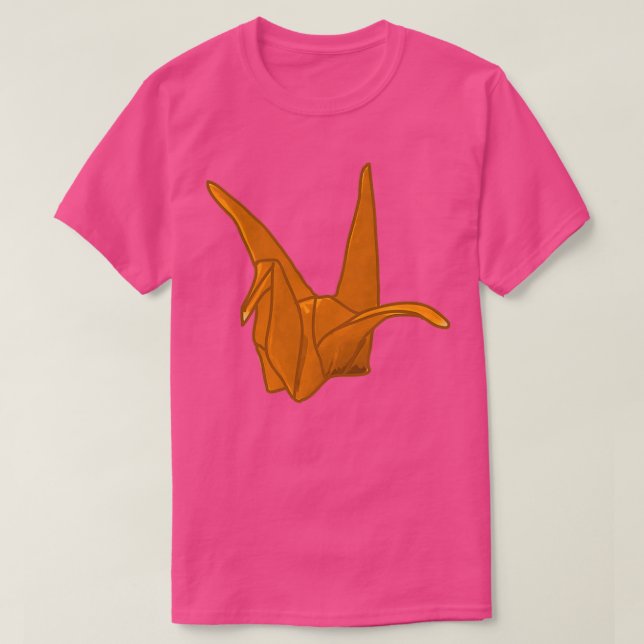 T-shirt Crane Orange Origami (Design devant)