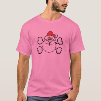T-shirt Crâne père Noël et os croisés