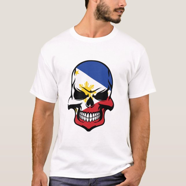 T-shirt Crâne philippin de drapeau (Devant)