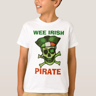 T-shirt crâne pirate de St. Patrick's Day pour enf