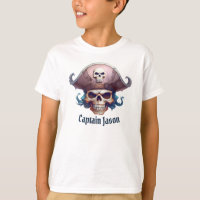 Crâne pirate personnalisé Anniversaire Bash Tee