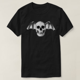 T-shirt Crâne Pixel avec ailes de chauve-souris
