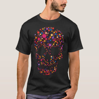 T-shirt Crâne Pois coloré Halloween Hommes garçons