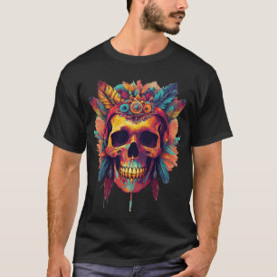 T-shirt crâne psychédélique