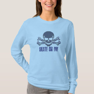 T-shirt crâne psychédélique et os croisés