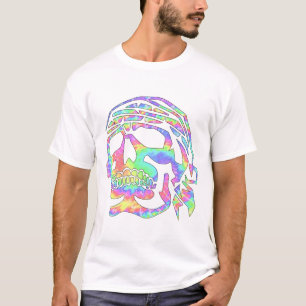 T-shirt crâne psychédélique Psycho Skull