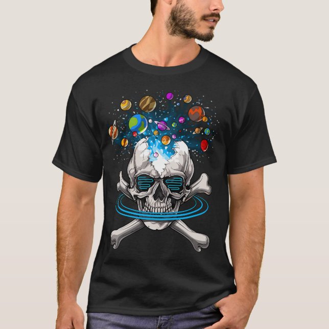 T-shirt Crâne Psytrance Psychédélique (Devant)