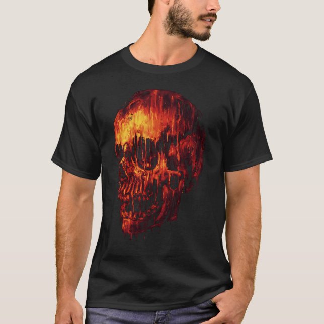 T-shirt Crâne qui fond (Devant)
