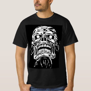 T-shirt Crâne Robotique Cyborg Graphique Vectoriel Cyberpu