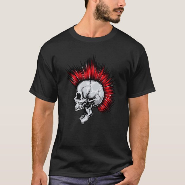 T-shirt Crâne Rock Punk (Devant)