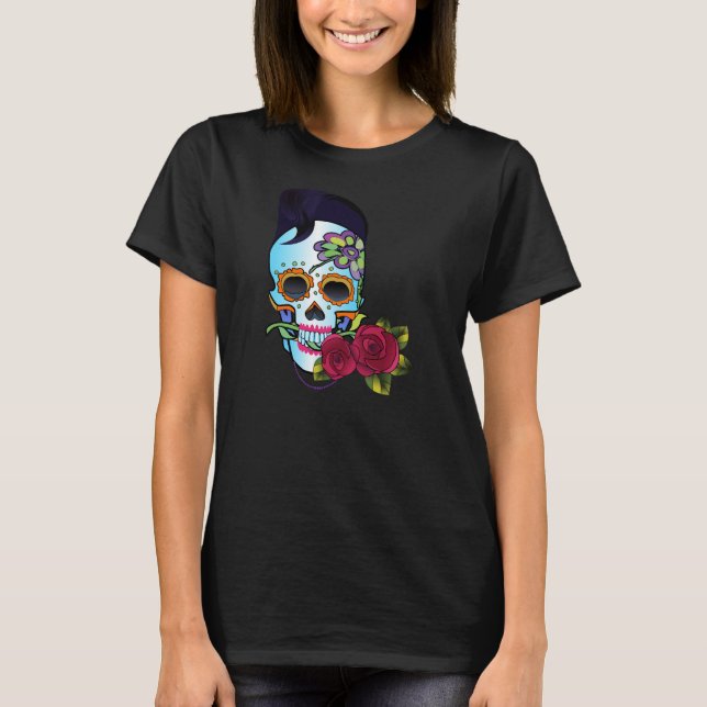 T-shirt Crâne Rockabilly (Devant)