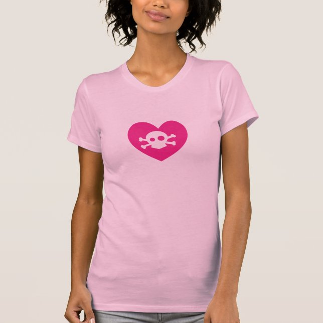 T-shirt crâne rose (Devant)