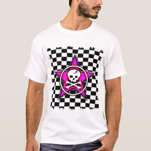 T-shirt Crâne rose d'étoile