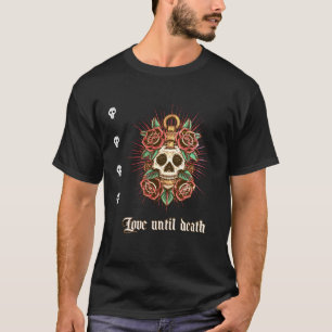 T-shirt Crâne Rose gothique Tattoo graphiques
