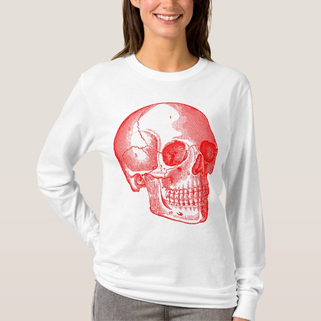 T-shirt Crâne - Rouge (Devant)