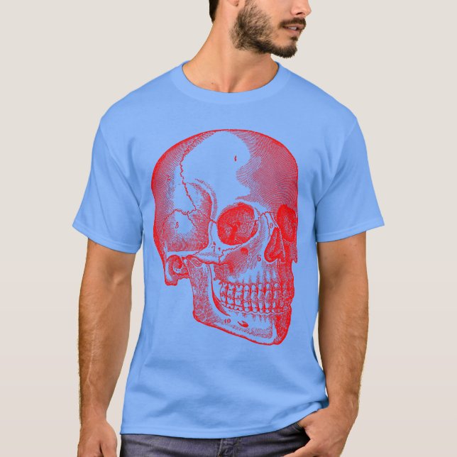 T-shirt Crâne - Rouge (Devant)