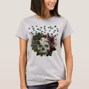 T-shirt Crâne Shamrock floral