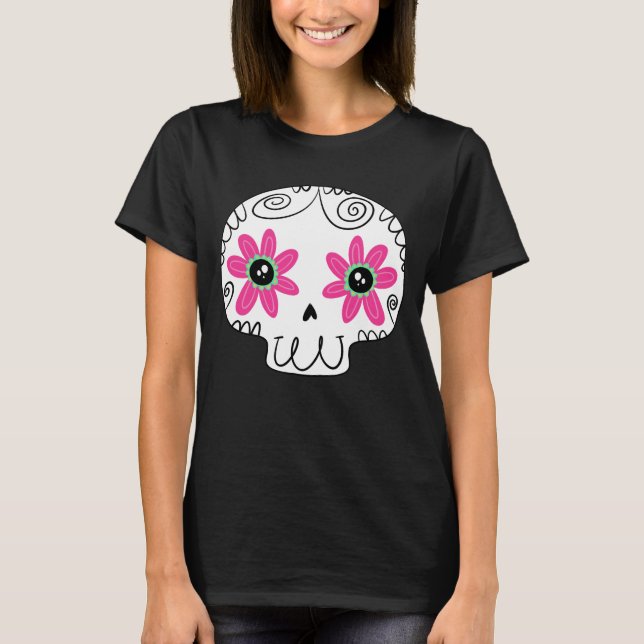 T-shirt Crâne sucre Calaverita Jour du Porte - clé mort (Devant)