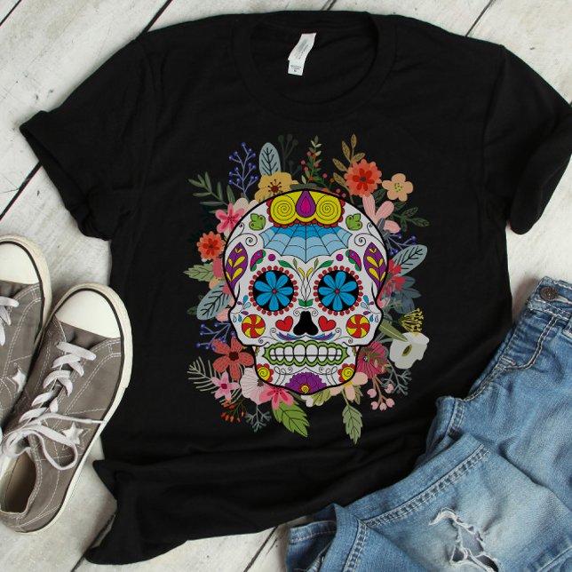 T-shirt Crâne sucre Dia De Los Muertos Jour des Morts (Créateur téléchargé)