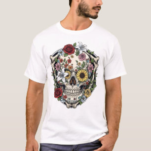 T-shirt Crâne sucre Dia De Los Muertos Jour des Morts