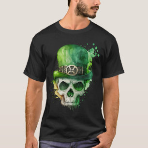 T-shirt Crâne sucre Jour de la Saint Patrick crâne irlanda