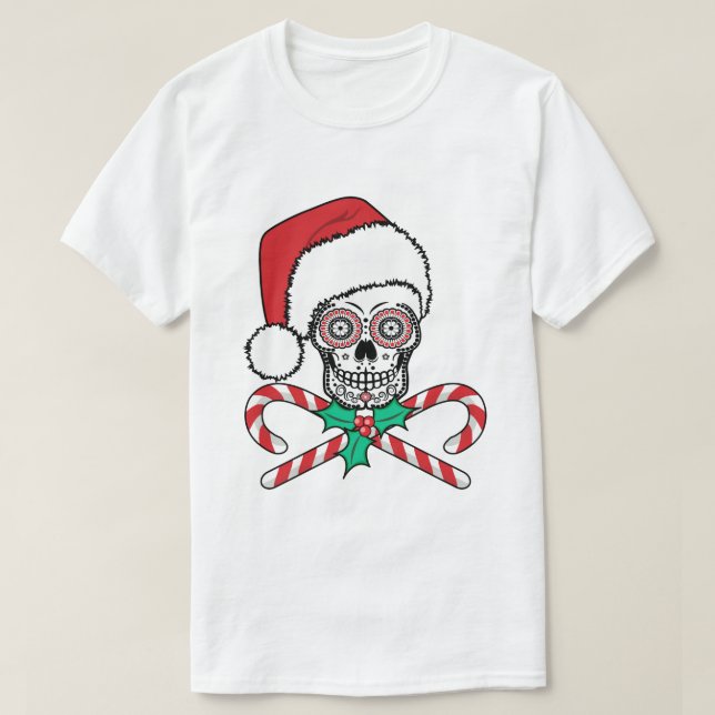 T-shirt Crâne sucre Père Noël (Design devant)