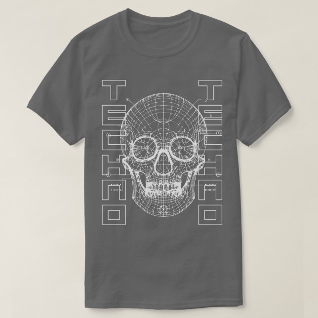 T-shirt crâne techno (Design devant)