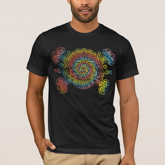 T-shirt Crâne teint noué de sucre (Devant)