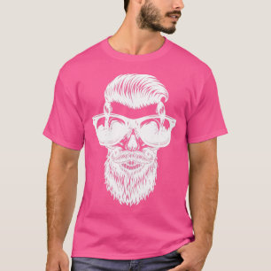 T-shirt Crâne tendance avec barbe et lunettes de soleil Hi