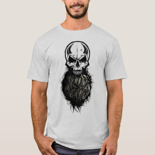 T-shirt crane tete de mort hipster skull barbu barbe pirat