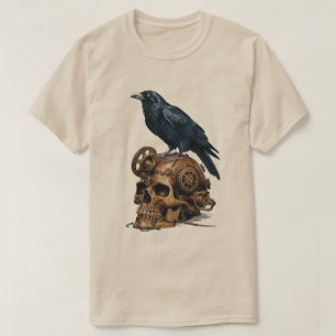 T-shirt Crâne vapeur et corbeau