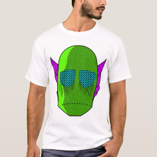 T-shirt Crâne vert