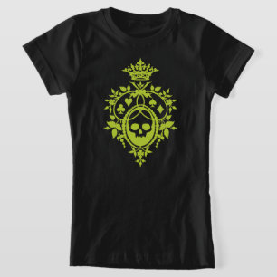 T-shirt Crâne Vert Et Costume Carte Crest